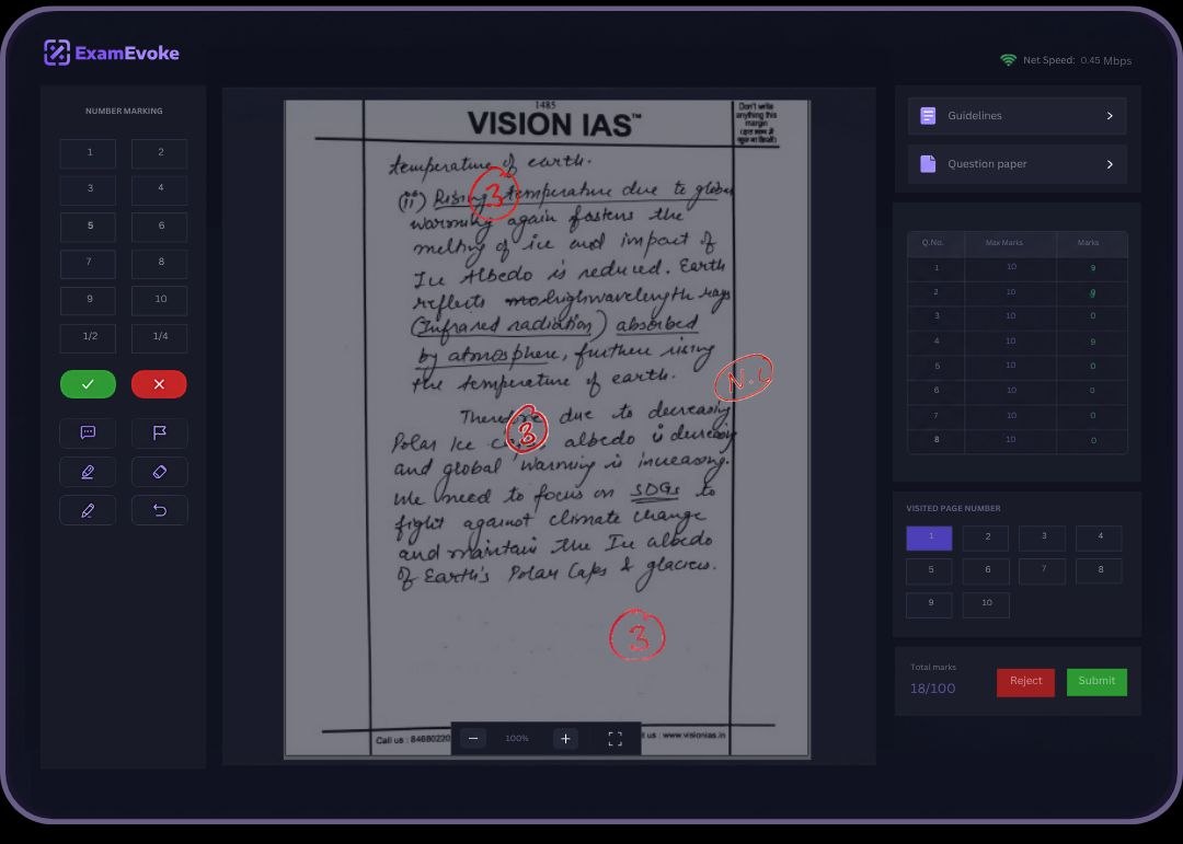 OnScreen Marking platform dashboard
